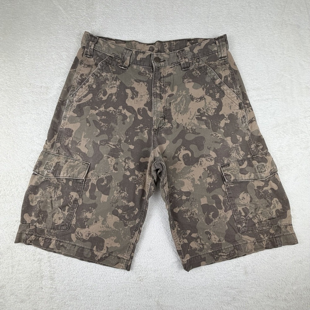 Carhartt Men's Camo Cargo Shorts - Brown & Olive